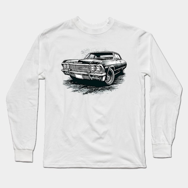 Chevrolet Bel Air Impala Long Sleeve T-Shirt by Vehicles-Art